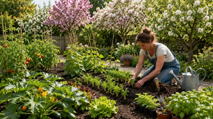 au jardin en juin