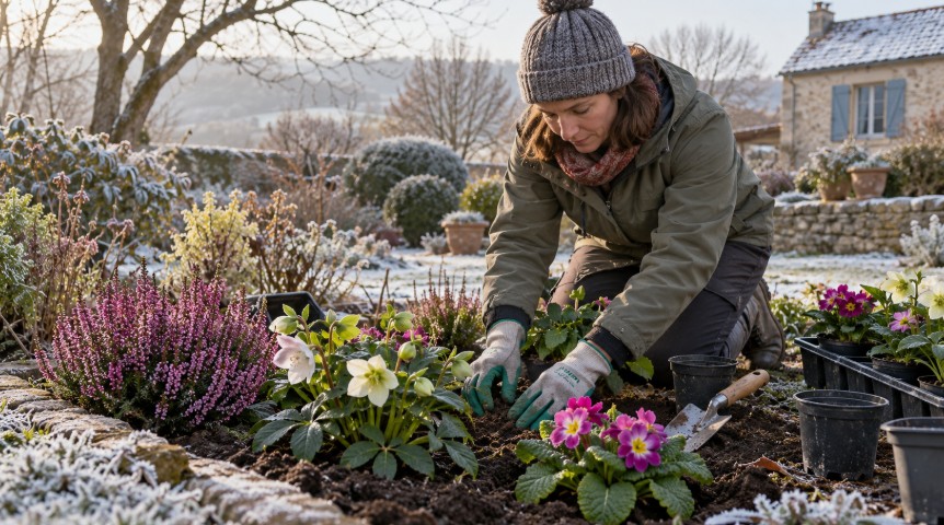 jardin en janvier 