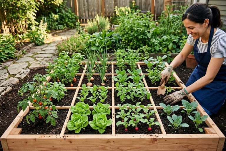 Potager en carrés
