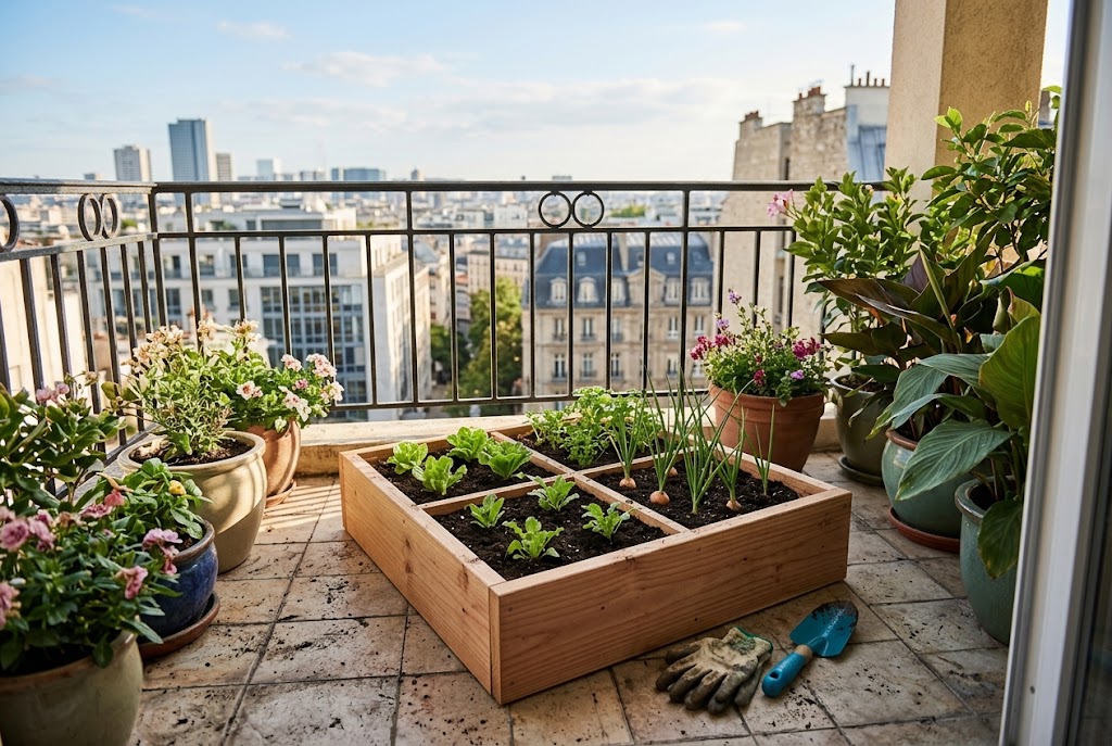 un potager en carrés